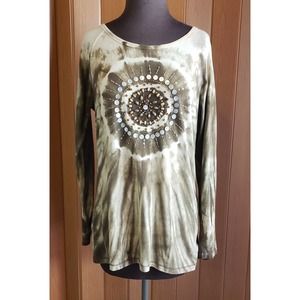 Willi Smith vintage size medium long sleeve tie-dye knit top